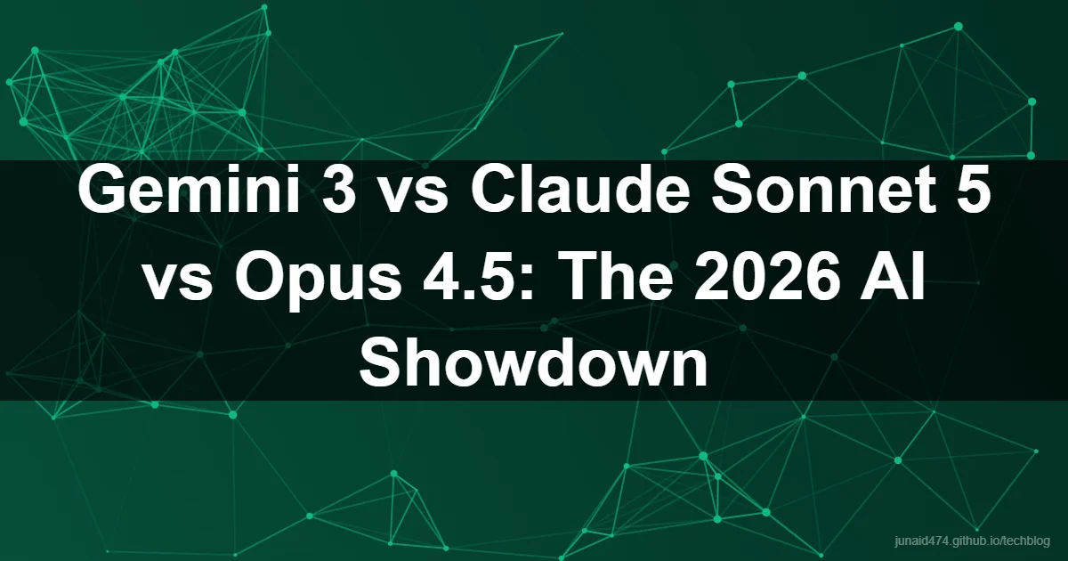 Gemini 3 vs Claude Sonnet 5 vs Opus 4.5: The 2026 AI Showdown